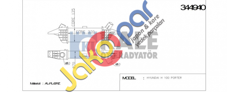 Hyundai H100 Kmyt 04> Intercoller Radyatoru