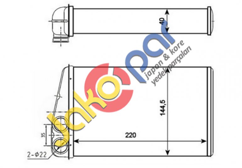 RENAULT MEGANE II 2002-2008 BENZİNLİ KALORİFER RADYATÖRÜ