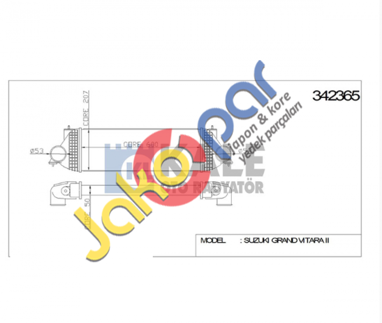 INTERCOOLER (ARA SOĞUTUCU) GRAND VITARA 05-> 1.9 DDIS