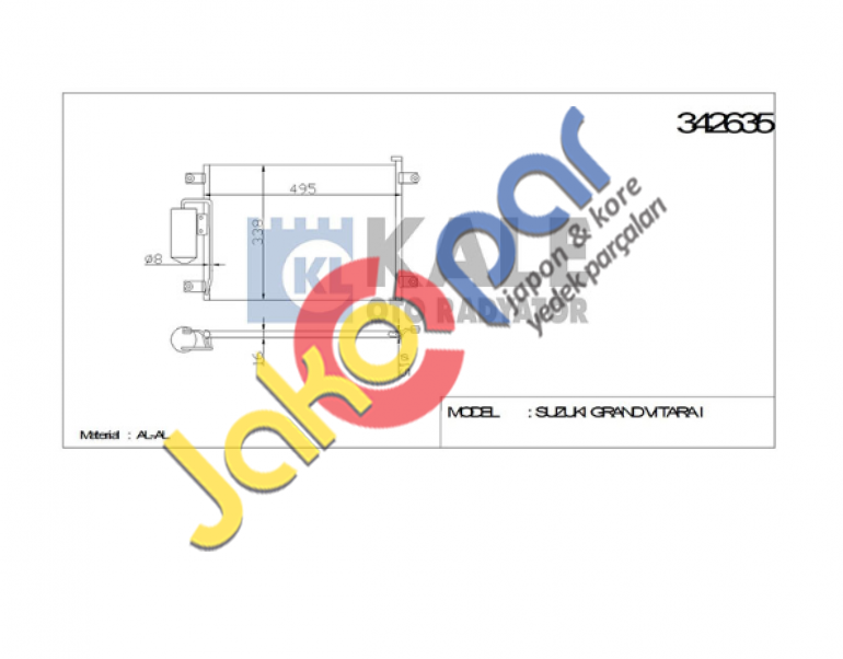 SU RADYATÖRÜ (AT) VITARA 94-97 J20A/H20A 425x528x26