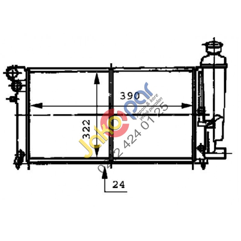 Peugeot 106 Su Radyatörü Klimasız