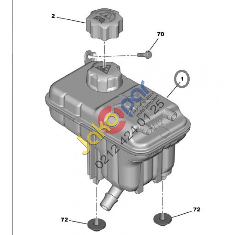 PEUGEOT 407 RADYATÖR YEDEK SU DEPOSU