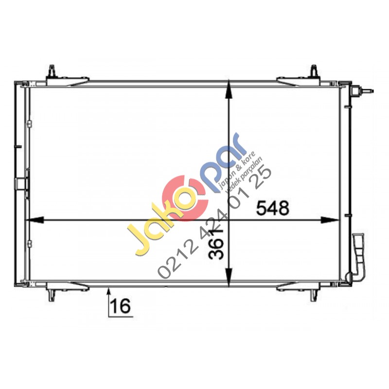 PEUGEOT 206 KLİMA RADYATÖRÜ