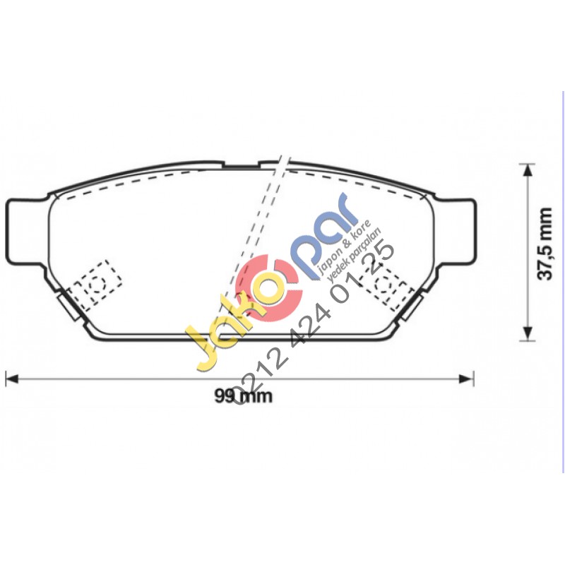 Mitsubishi Lancer arka Fren Balatası 1992-2002